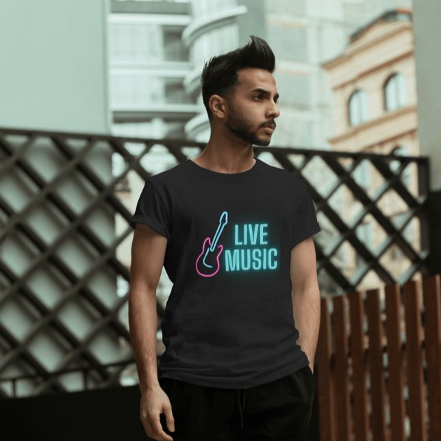 Camiseta Live Music Neon Guitar (Check out more products in the Live Music Neon Collection)