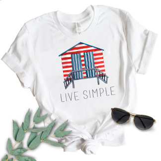 Camiseta Live Simple Cote Náutico Summer Beach Hut