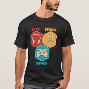 Camiseta Live Stream Gamer Video Game Online Game Live Stri