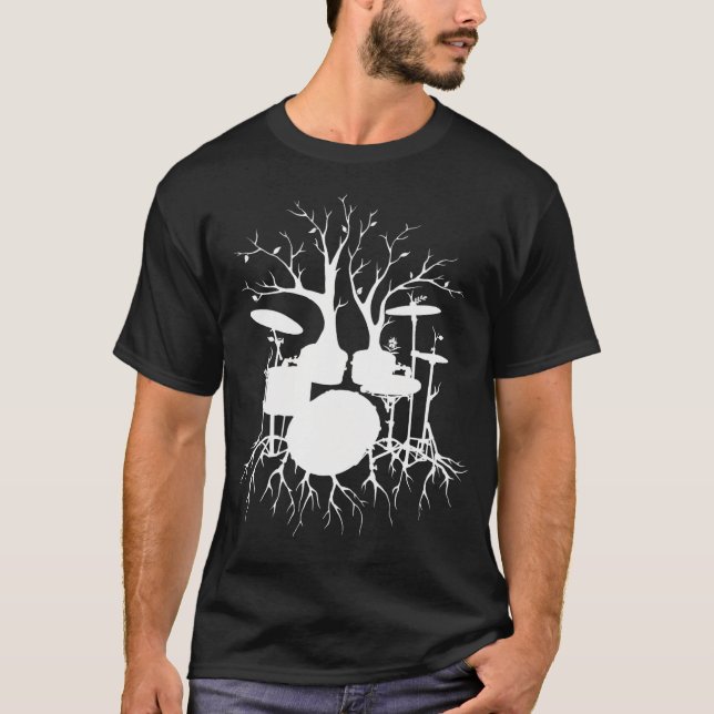 Camiseta Live The Beat To The Tempo Of Creation Drum Tree ( (Frente)