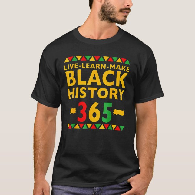 Camiseta LiveLearning Make Black History Month Natural (Frente)