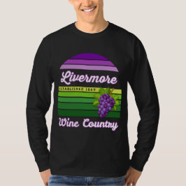 Camiseta Livermore Wine Country Purple Green Stripes Grapes