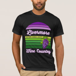 Camiseta Livermore Wine Country Purple Green Stripes Grapes