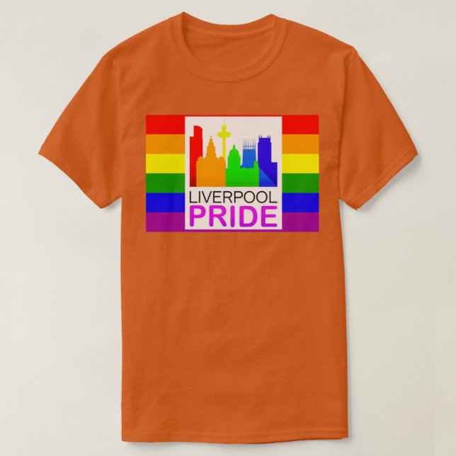 Camiseta Liverpool Gay Pride Liverpool LGBT Liverpool Rainb (Frente do Design)