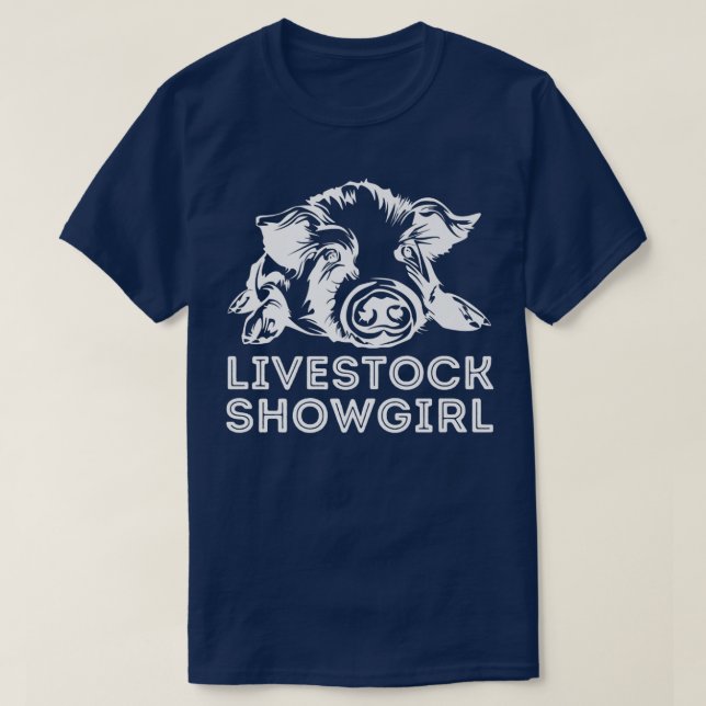 Camiseta Livestock Showgirl Showing Pigs At The Fair Premiu (Frente do Design)