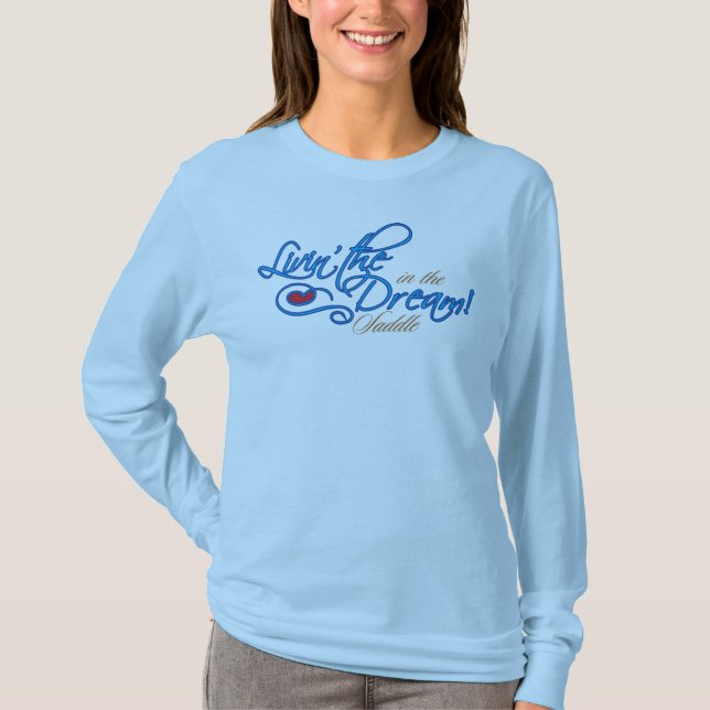 Camiseta Livin a Capa longa das senhoras ideais (Frente)