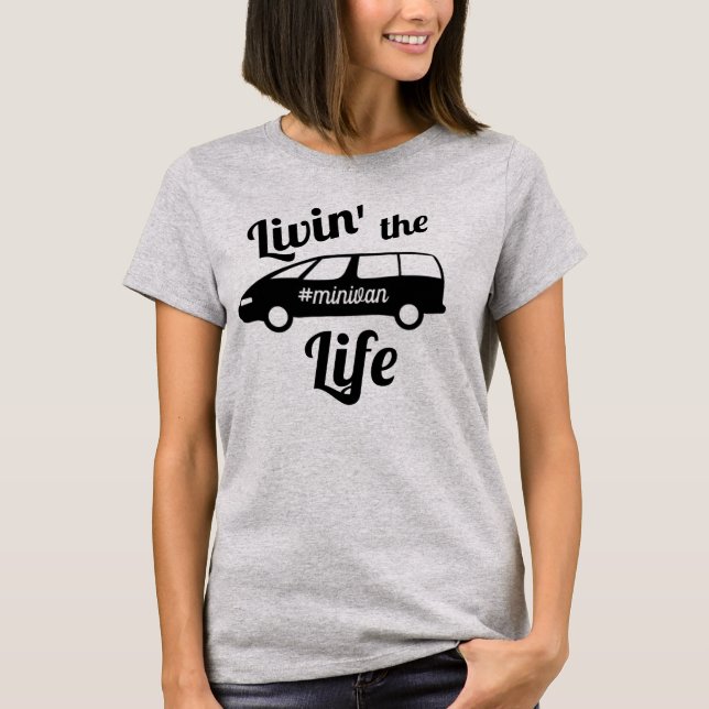 Camiseta Livin a mamã da vida da carrinha (Frente)