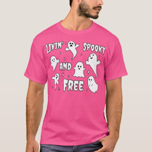 Camiseta Livin spooky e Fantasmas livres