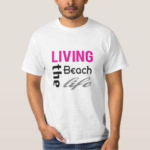 Camiseta Living The Beach Life Unisex Tee (rosa)