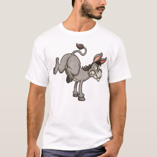 Camiseta LIVIYA - Bela caricatura chutando burro