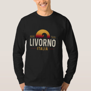 Camiseta Livorno Italia Livorno Toscânia Itália Retro Wave