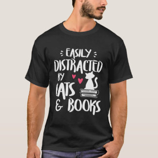 Camiseta Livrando-Se Facilmente De Gatos E Livros