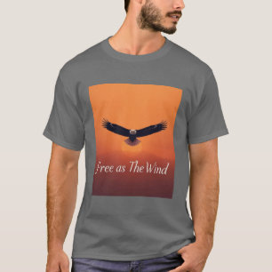 Camiseta Livre como o Vento Águia Voadora Inspiradora