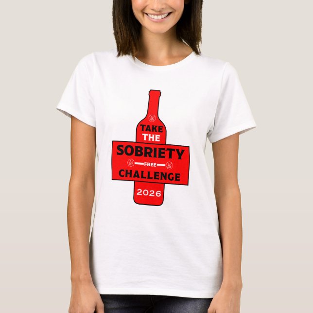 Camiseta Livre de Álcool e Sobrio (Frente)