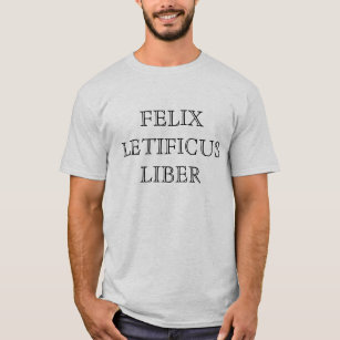 Camiseta Livre feliz feliz (letras Latin, pretas)