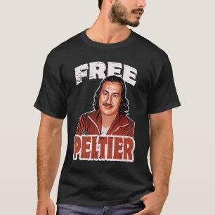 Camiseta LIVRE LEONARD PELTIER retrato prisional retro usad