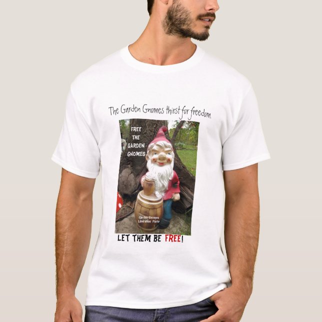 Camiseta Livre os gnomos do jardim (Frente)