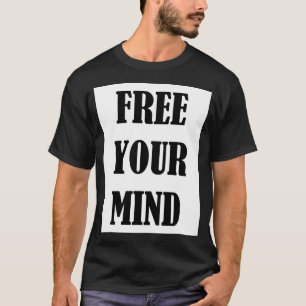 Camiseta Livre seu preto das citações da mente