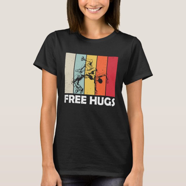 Camiseta Livre Uma Luta De Lugares De Hugs Pro (Frente)
