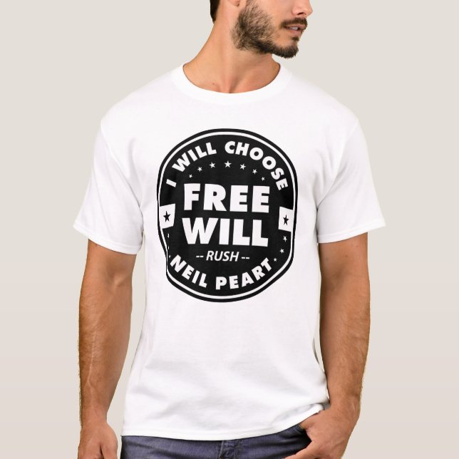 Camiseta Livre vontade, citação motivadora (Frente)