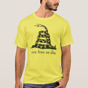 Camiseta Livres vivos da bandeira de Gadsden ou morrem