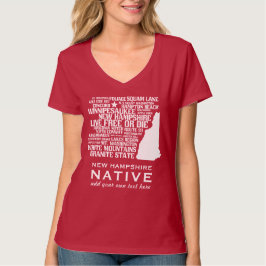 Camiseta Livres vivos do nativo de New Hampshire ou morrem