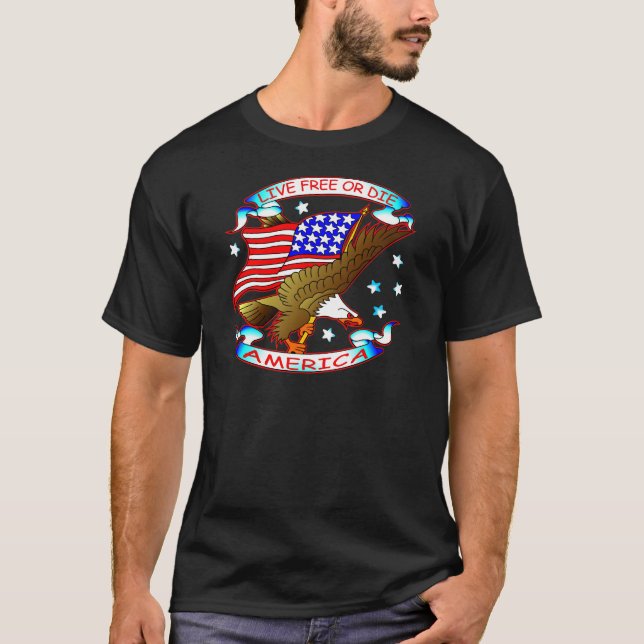Camiseta Livres vivos ou morrem, América (Frente)