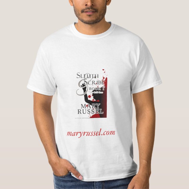 Camiseta Livro 1 do sabujo & do escrevente o cobrir do caso (Frente)
