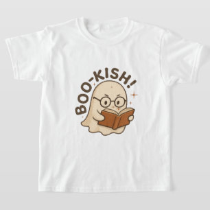 Camiseta Livro Bonito Lendo Biscoito Engraçado Fantasma, Di
