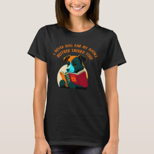 Camiseta Livro Cachorro Cachorro Ouvido Humor