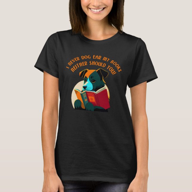 Camiseta Livro Cachorro Cachorro Ouvido Humor (Frente)