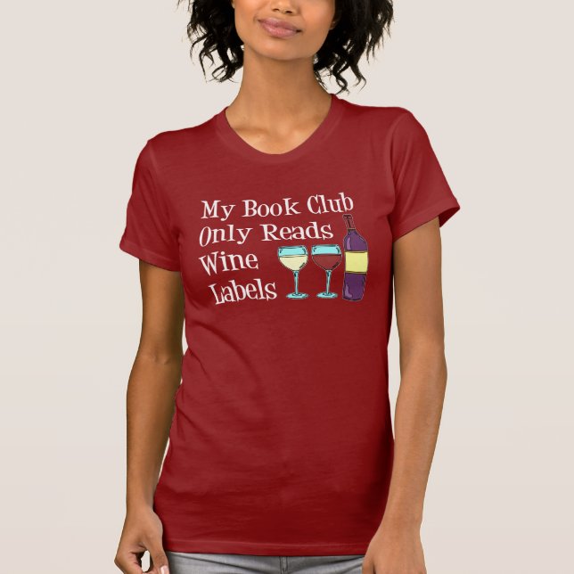 Camiseta Livro Clube Só Lê Rótulos De Vinho (Frente)