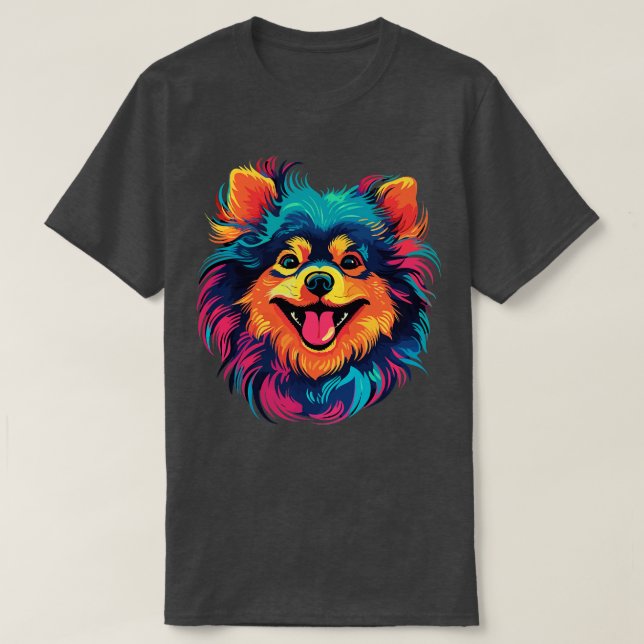 Camiseta Livro Colorido da Pomerânia (Frente do Design)