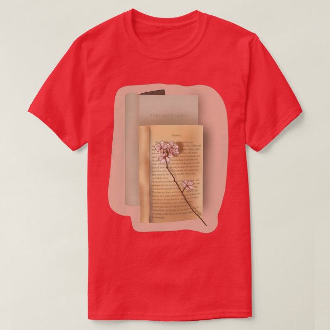 Camiseta Livro com flor crescendo (Frente do Design)