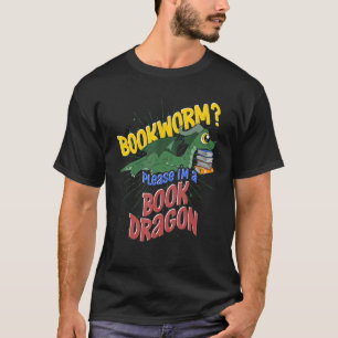 Camiseta Livro De Bookworm Lendo Livro Da Criatura Mítica