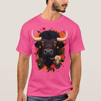 Camiseta Livro de Coloração de Búfalo Água