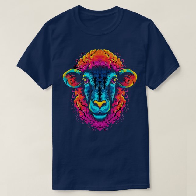 Camiseta Livro de Coloração de Ovinos (Frente do Design)