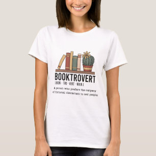 Camiseta Livro de Definição de Dicionário de Booktrovert