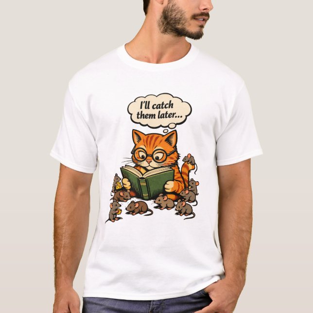 Camiseta livro de gato (Frente)
