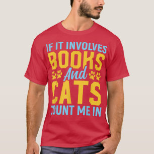 Camiseta Livro De Gato E Livro Lover Livro Lendo Tet D