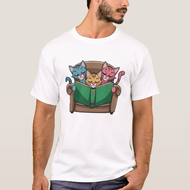 Camiseta Livro de gatos (Frente)