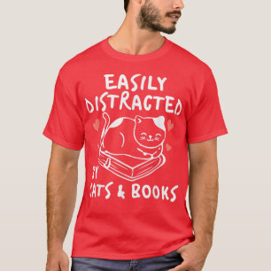 Camiseta Livro De Gatos Engraçado, Facilmente Distridido Po