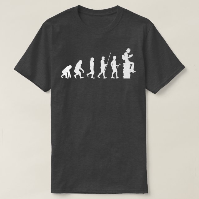 Camiseta Livro de Leitura da Evolução Humana (Frente do Design)