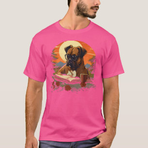Camiseta Livro de Leitura de Cachorro Exterior