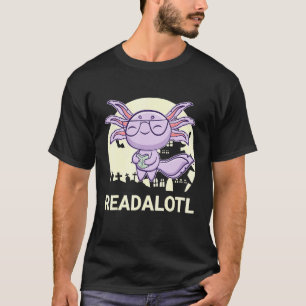 Camiseta Livro de leitura de estimação de Axolote preto Amb