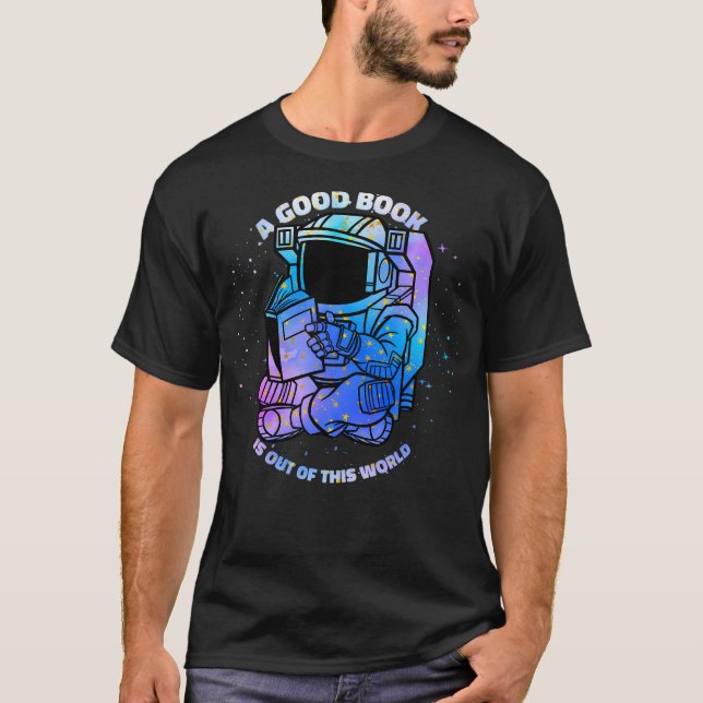 Camiseta Livro De Leitura Do Astronauta No Espaço (Frente)