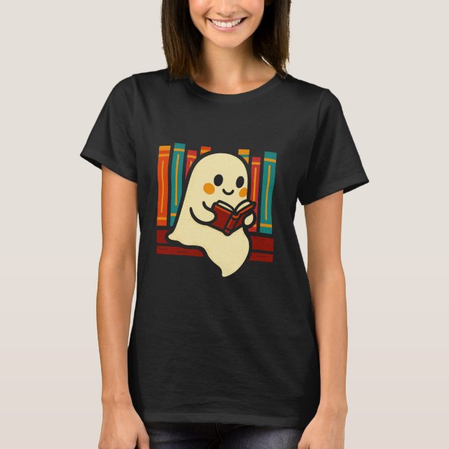 Camiseta Livro de Leitura do Fantasma Whimsical (Frente)
