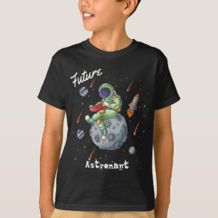 Camiseta Livro de Leitura do Futuro Astronauta Space Rocket