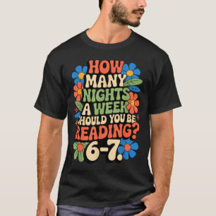 Camiseta Livro de Leitura Engraçado Professor 67 Seis Sete