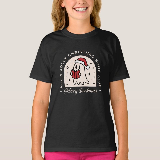 Camiseta Livro de livrarias de feliz amava engraçado Natal (Frente)